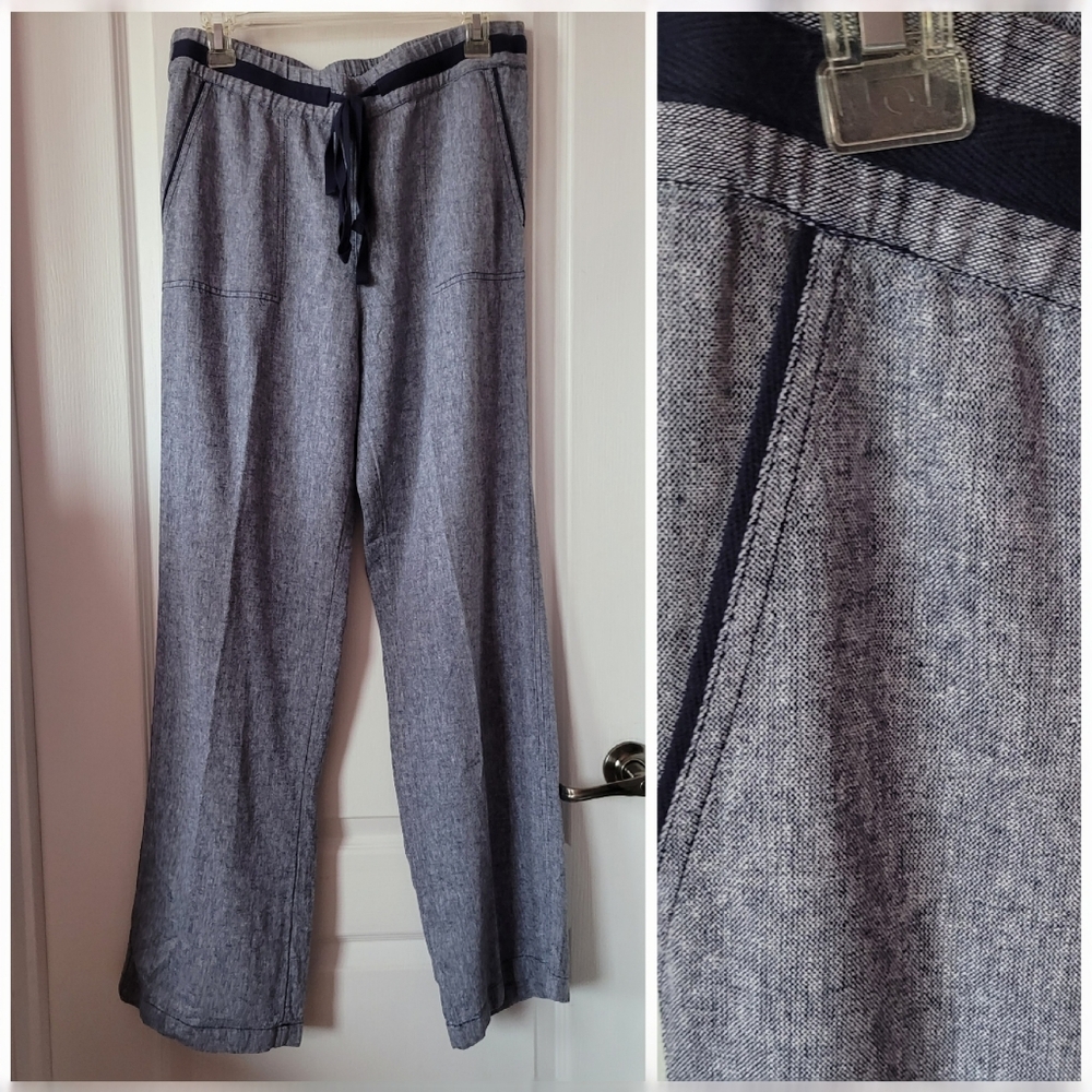 Caslon Women's  Casual Pants Size Medium Blue White